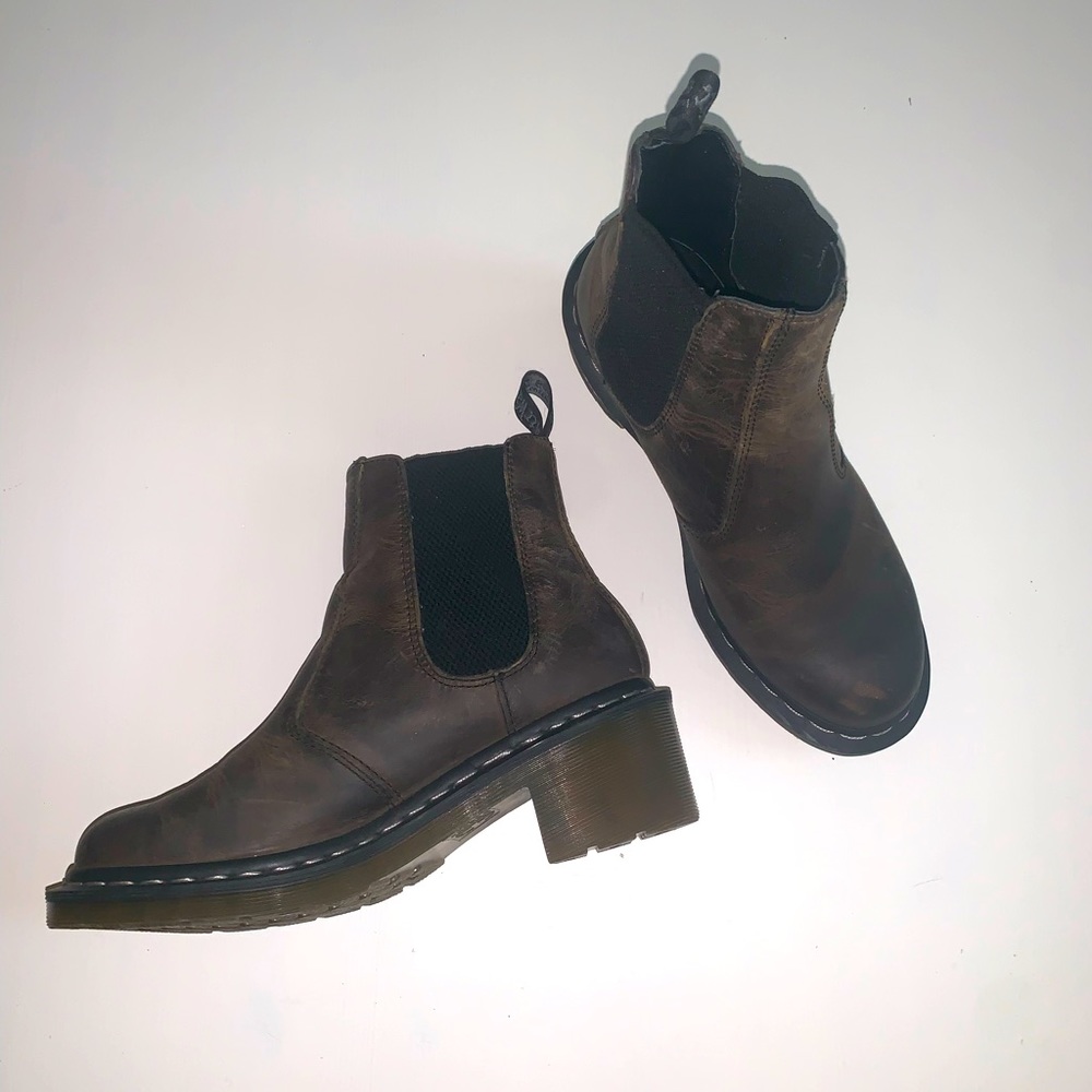Doc Martens heeled boots like new condition size 8